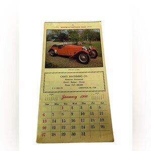 1980 Cam’d Machine Co Pennsylvania yearly automobile calendar